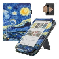 For Kobo Clara BW Colour 2024 Case with Hand Strap Stand Holder 6 inch PU Leather Sleep Cover Ebook N365 N367 Capa Hoesje Funda Starry Night KOBO Clara Colour