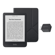 Kobo Clara BW eReader with Case Bundle Black SleepCover, Case + AC Bundle