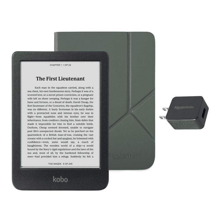Kobo Clara BW eReader with Case Bundle (Misty Green