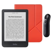 Kobo Clara BW eReader with Cayenne Red SleepCover & Black Remote Bundle
