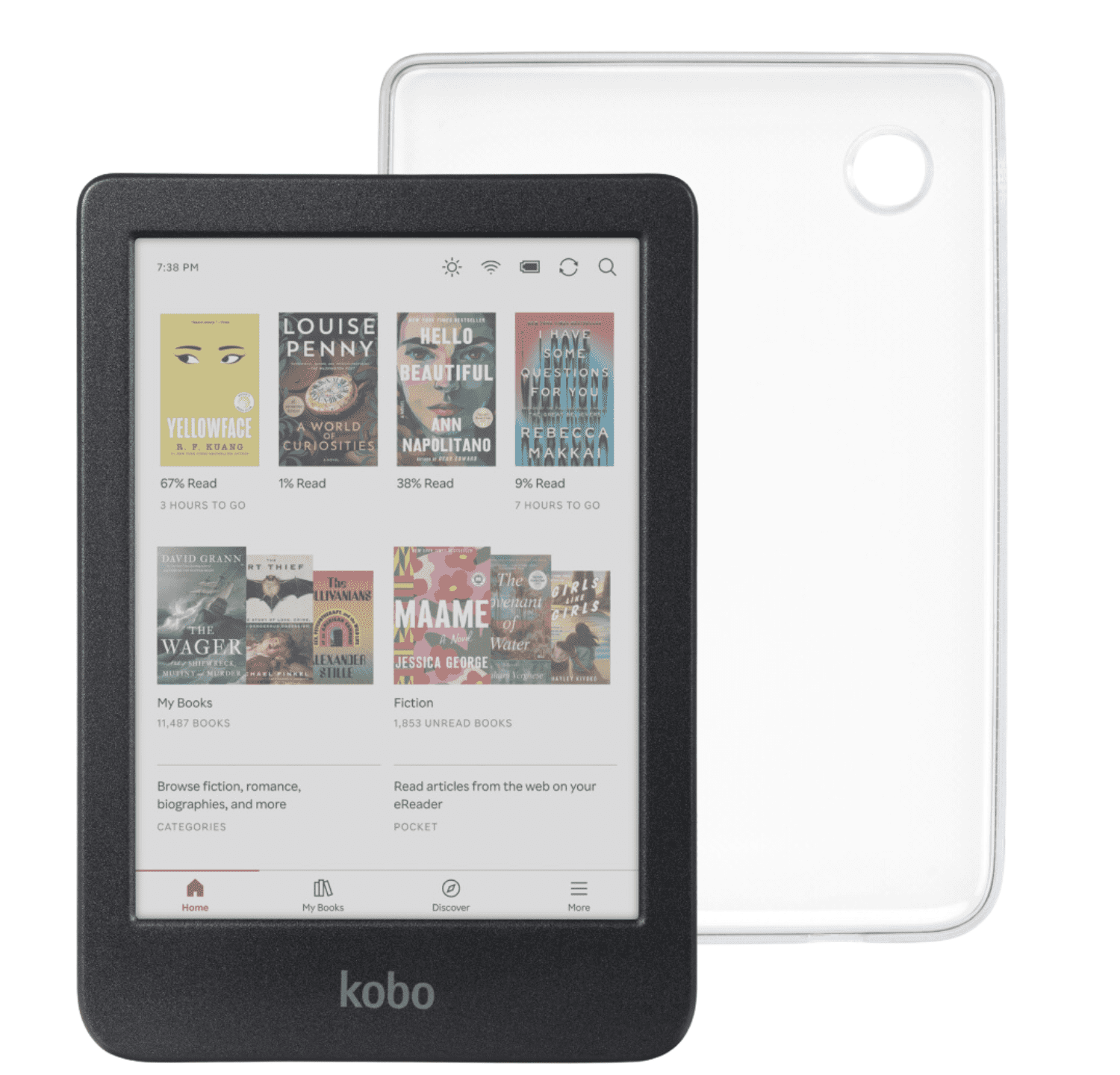 Kobo Clara Colour eReader with Case Bundle (Clear Case, Case