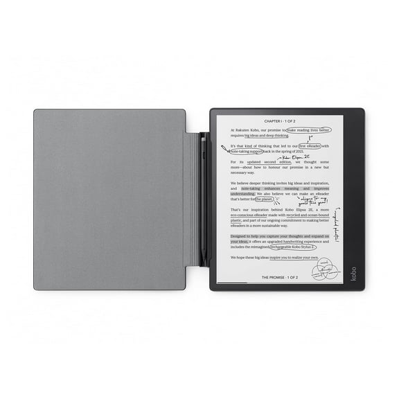 Kobo Elipsa 2E Black Bundle with Black SleepCover
