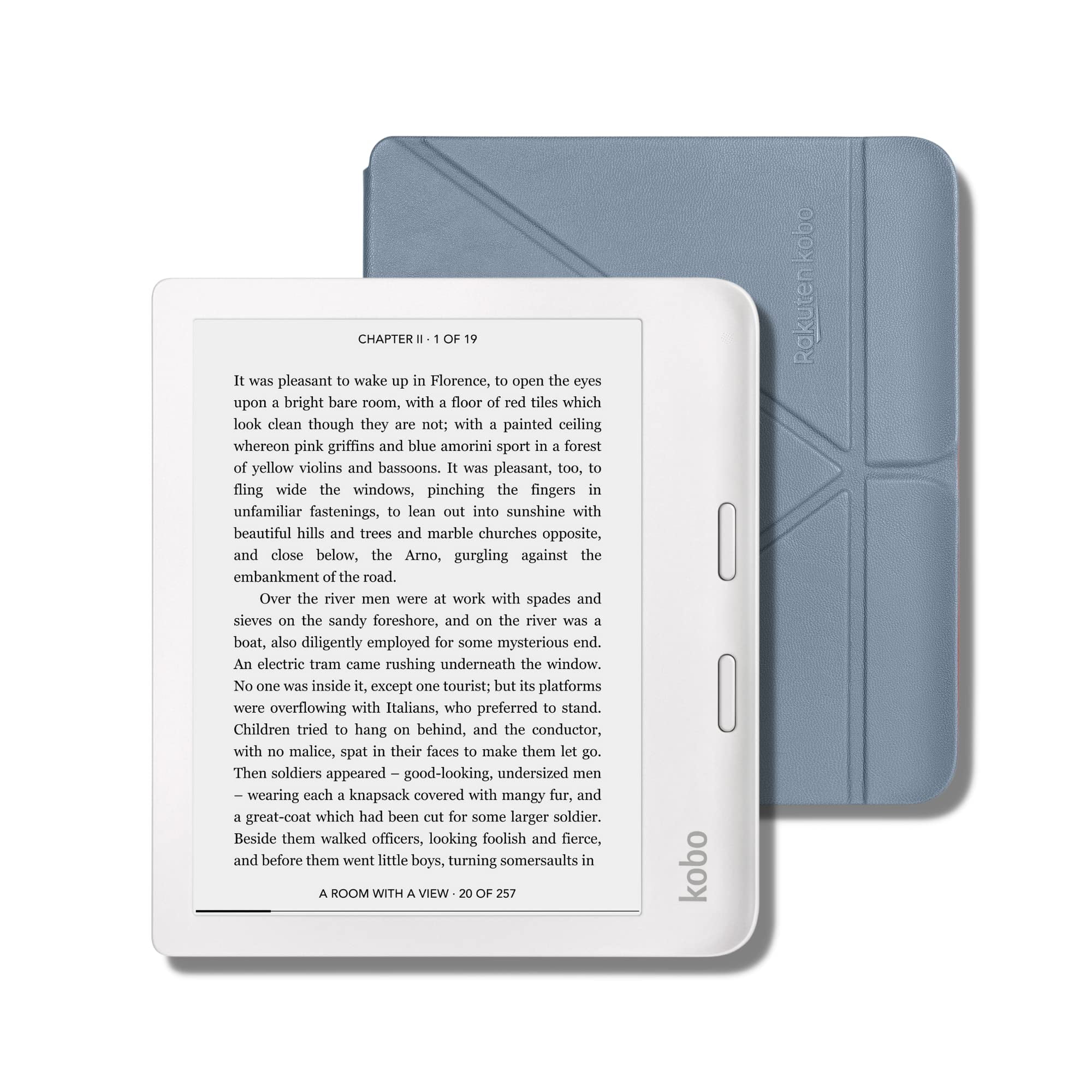 Kobo Libra 2 White Bundle with Slate Blue SleepCover - Walmart.com