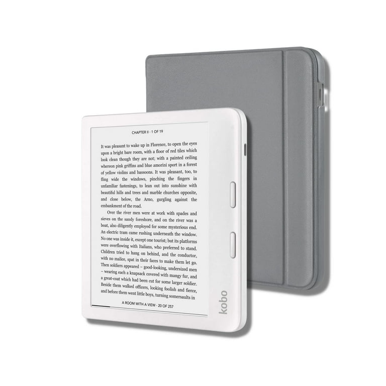 Kobo Libra 2 White Bundle with Steel Grey SleepCover (Libra 2 White + Steel  Grey SleepCover)