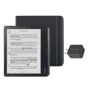Kobo Libra Colour Black eReader with Case Bundle Black Notebook SleepCover, Case + AC Bundle