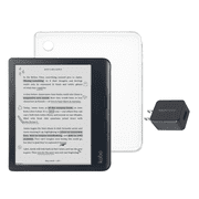 Kobo Libra Colour Black eReader with Case Bundle (Clear Case, Case + AC Bundle)