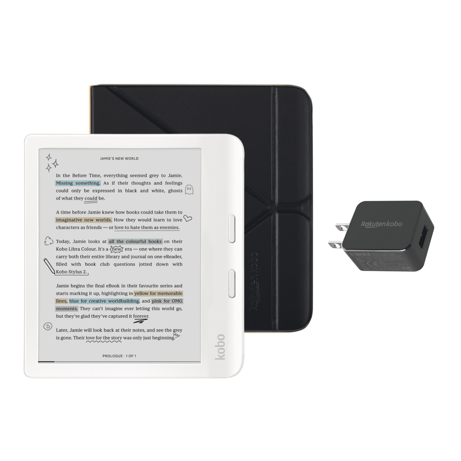 Free Shipping! Kobo Libra Colour White eReader with Garden Free Shipping! Kobo Libra Colour White eReader with Garden