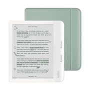 Kobo Libra Colour White eReader with Case Bundle Garden Green Basic SleepCover, Case Bundle