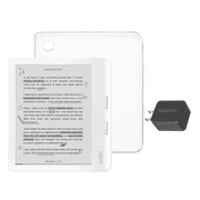 Kobo Libra Colour White eReader with Clear Case & AC Bundle