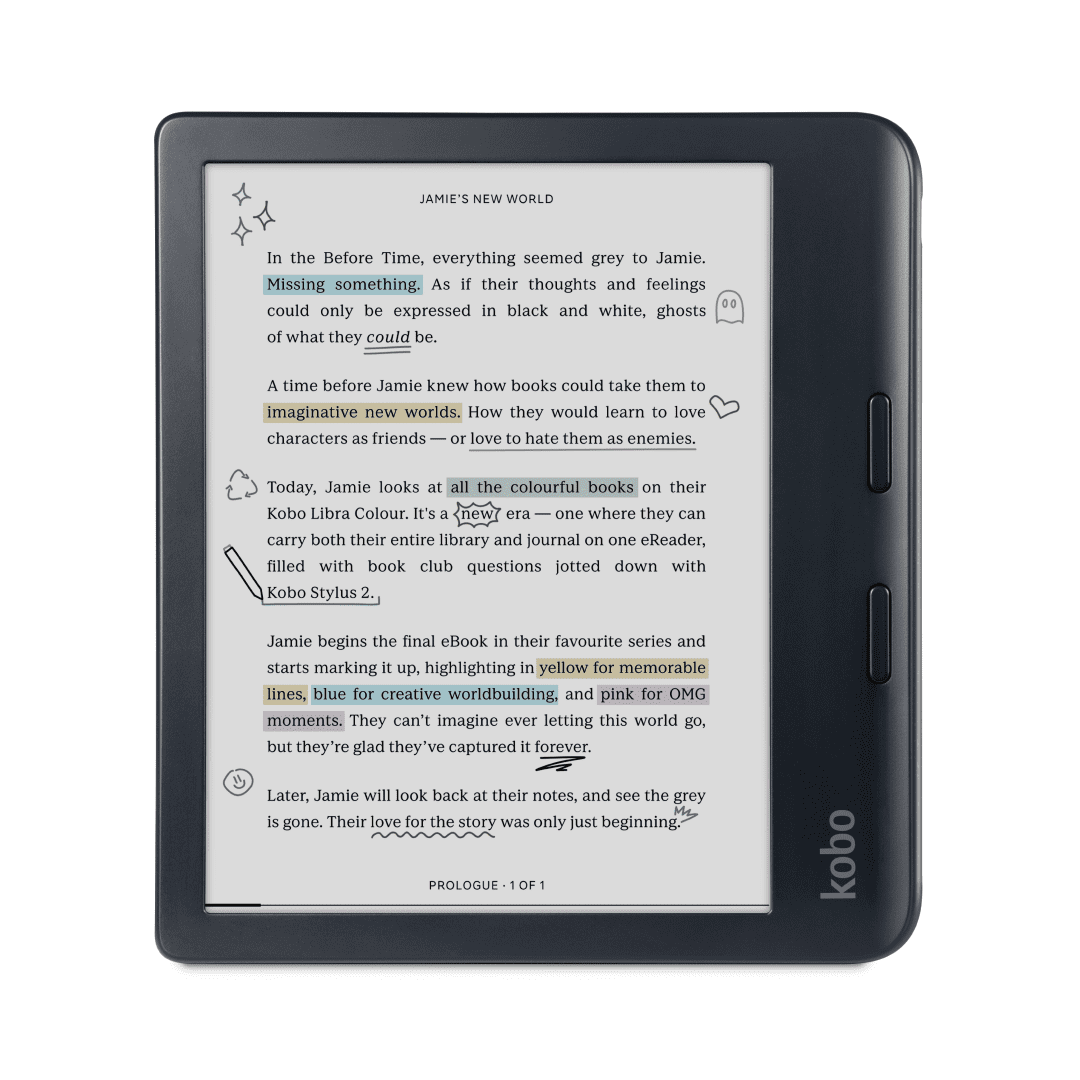 Kobo Libra Colour eReader 7? GlareFree Colour E Ink Kaleido? 3