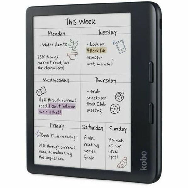 Kobo Libra Colour Black eReader with Case Bundle (Sand Beige Kobo Libra Colour Black eReader with Case Bundle (Sand Beige