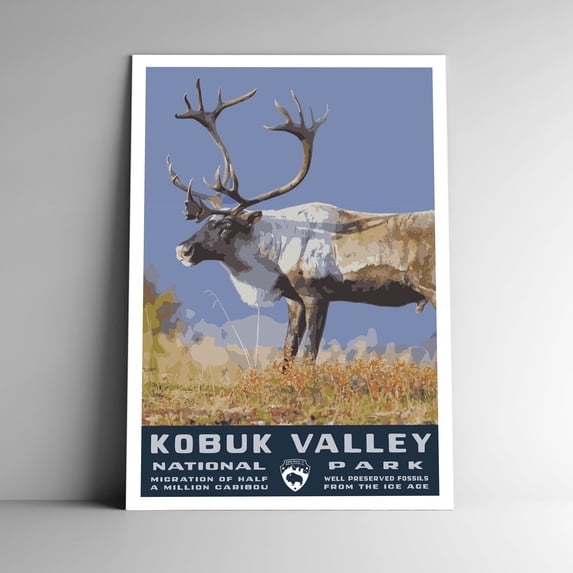 Kobuk Valley National Park Vintage Travel Poster / Postcard WPA Style Retro Alaska