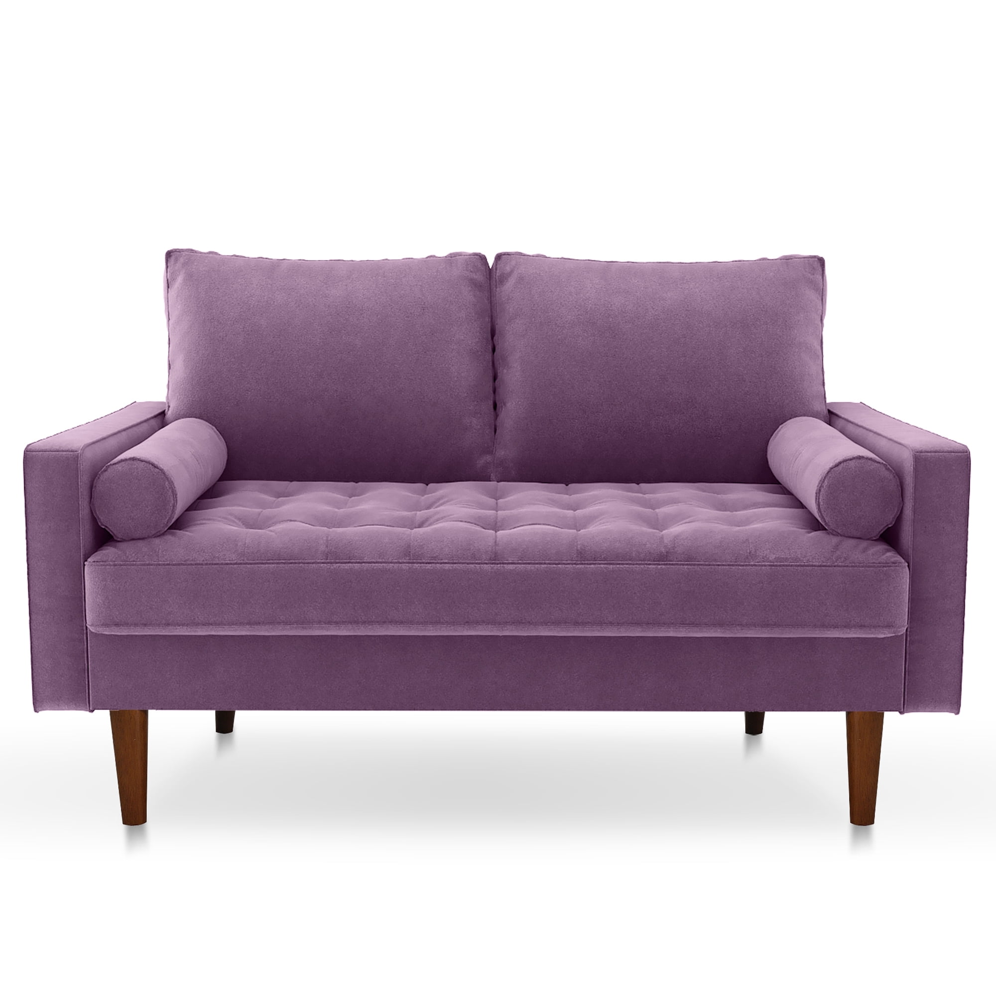 Koby Home Sectional Loveseat Couch Sofa Mid-Century 58" Sofas Couches for Living Room Lavender Pink