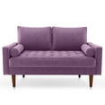 thumbnail image 1 of Koby Home Sectional Loveseat Couch Sofa Mid-Century 58" Sofas Couches for Living Room Lavender Pink, 1 of 4