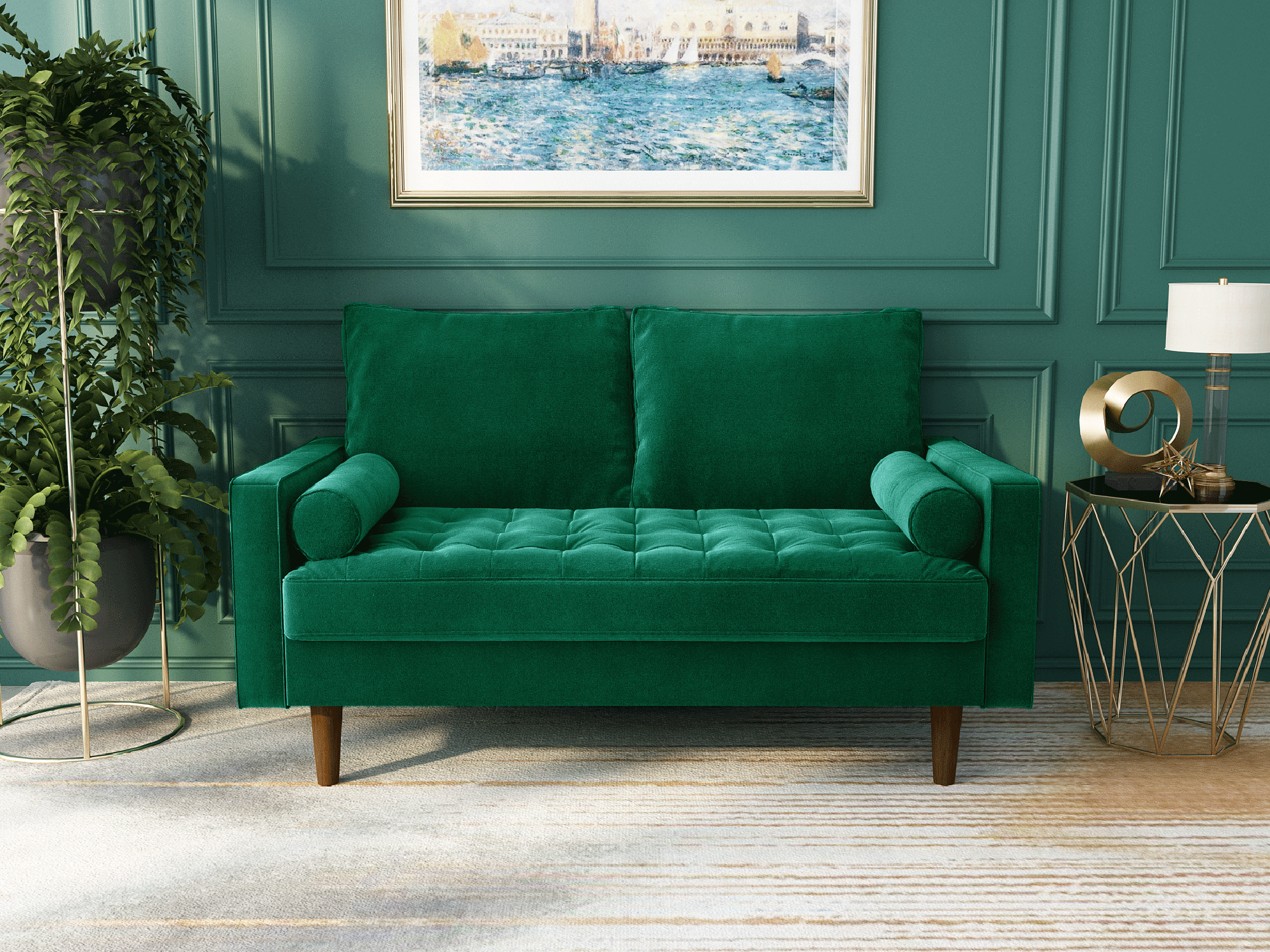 Koby Home Sectional Sofa Loveseat Couch 58" Sleeper Sofas Couches for