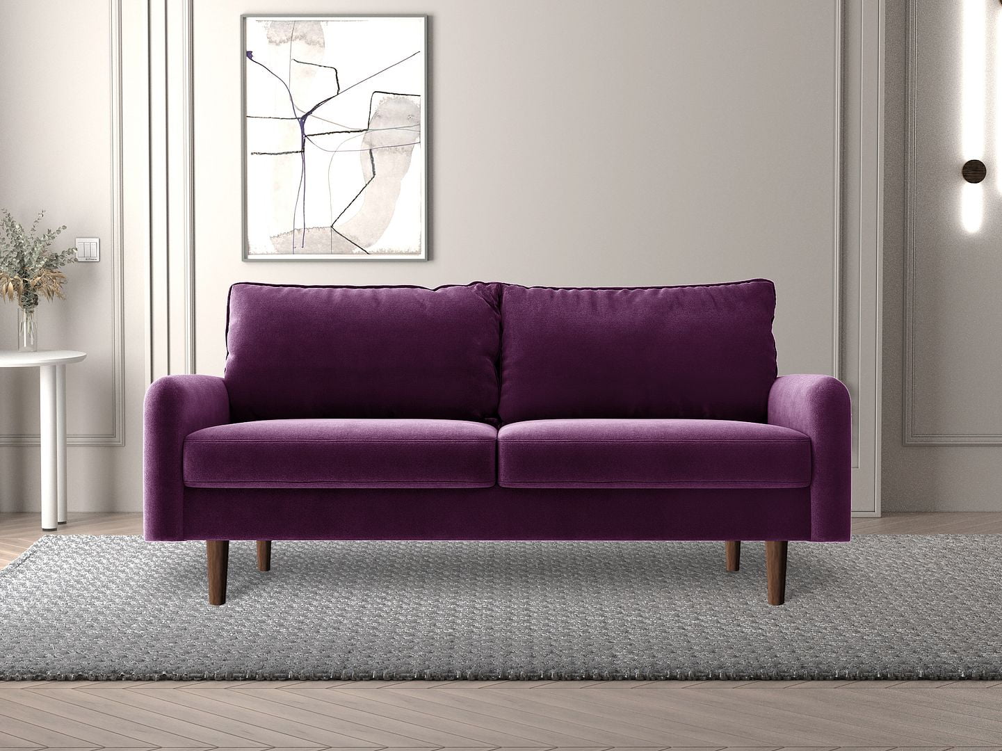 Koby Home Sectional Sofa Sleeper Couch 3Seater Sofas MidCentury 70