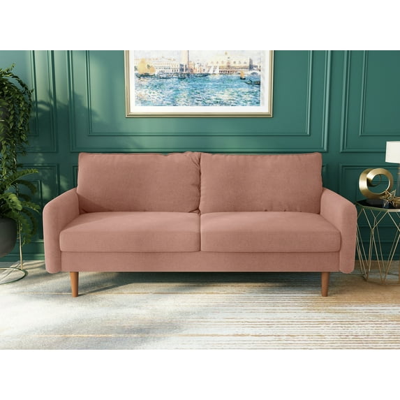 Koby Home Sectional Sofa Sleeper Couch 3-Seater Sofas 70" Couches for Living Room Rose Pink
