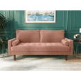thumbnail image 1 of Koby Home Sectional Sofa Velvet Couch 70" Sleeper Sofas Couches for Living Room Rose Pink, 1 of 9