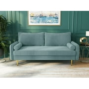 Koby Home Sectional Sofa Velvet Sleeper Sofas 70 Couch 3-Seater Couches for Living Room Cool Cascade