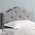 thumbnail image 1 of Koby Home Upholstered Headboard Solid Wood Modern Style Twin Size Gray, 1 of 2