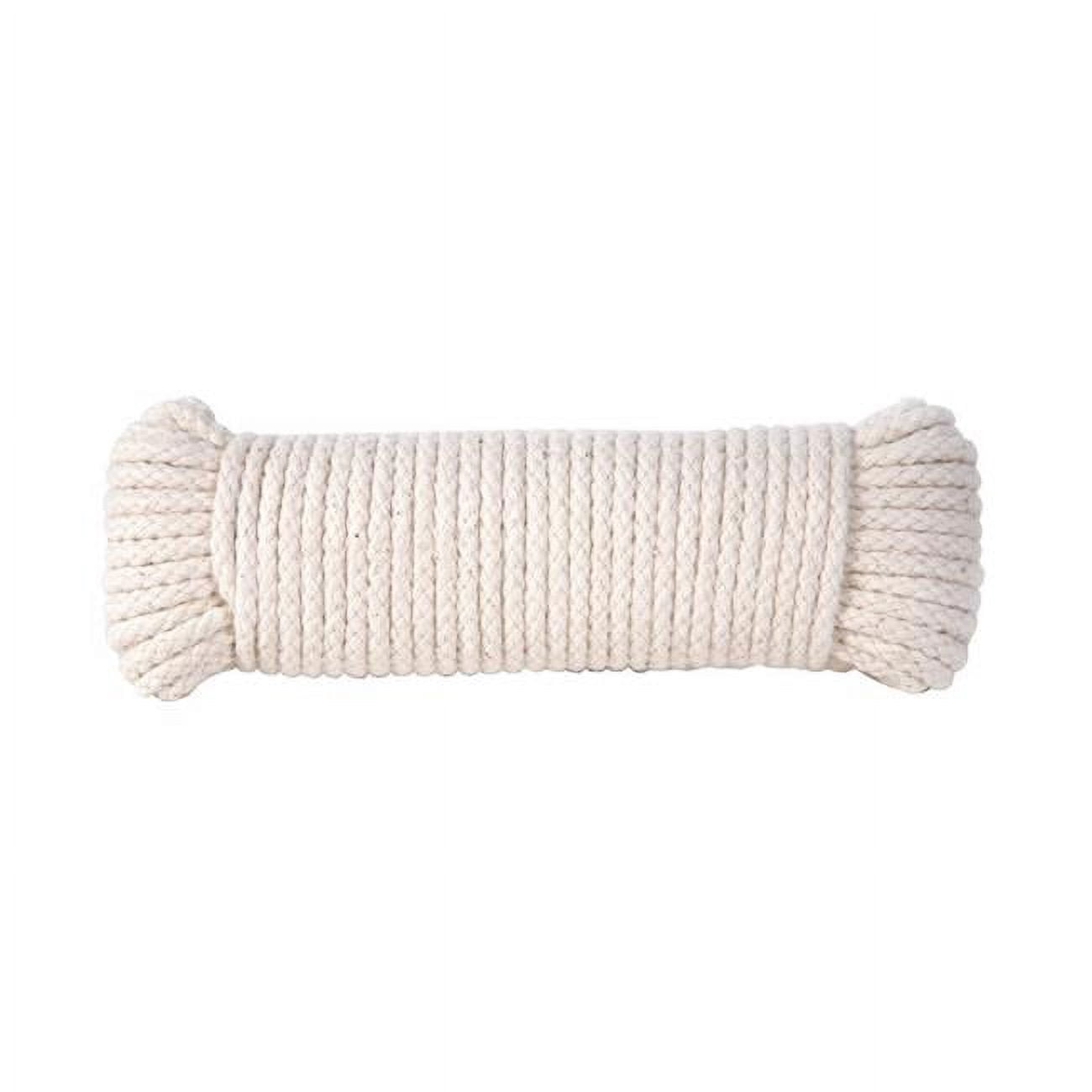 Koch 0.21 in. x 200 ft. Natural Diamond Braided Cotton Clothesline Rope ...