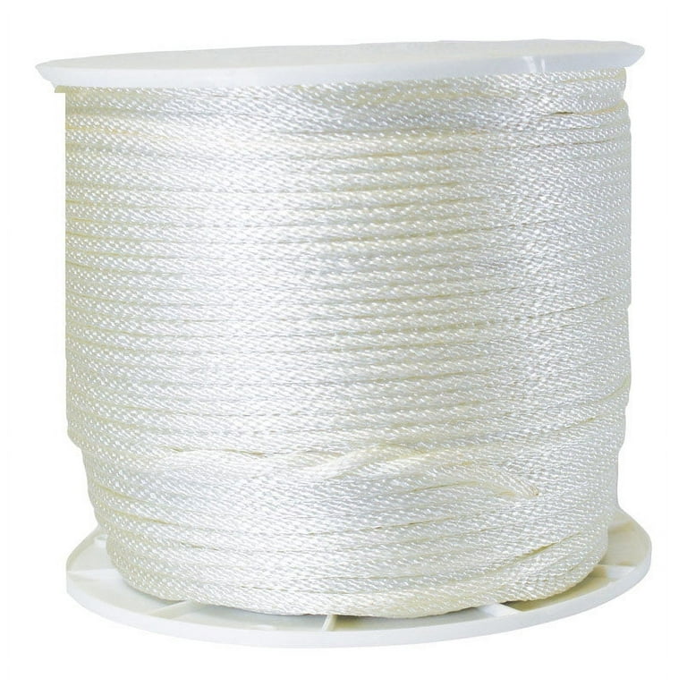 Wellington 3/16 in. D X 50 ft. L White Solid Braided Nylon Pulley Rope Wellington 3/16 in. D X 50 ft. L White Solid Braided Nylon Pulley Rope