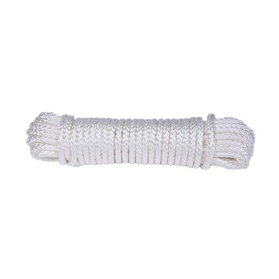 Koch 7023069 0.18 in. x 50 ft. White Diamond Braided Nylon Rope