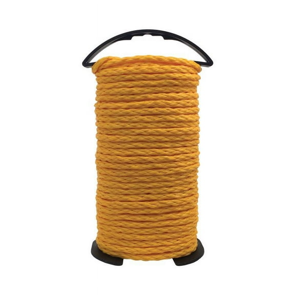 Koch 7023484 0.25 in. x 100 ft. Yellow Hollow Braided Polypropylene Rope