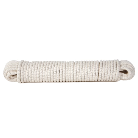 Koch 7023998 0.18 in. x 100 ft. Natural Diamond Braided Cotton Clothesline Rope