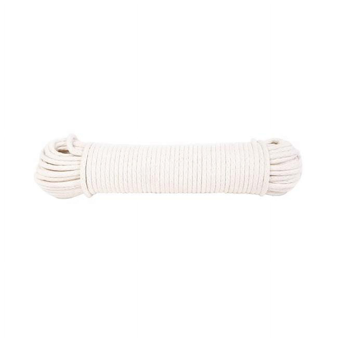 Koch 7024059 0.21 in. x 100 ft. Natural Solid Braided Cotton Clothesline  Rope