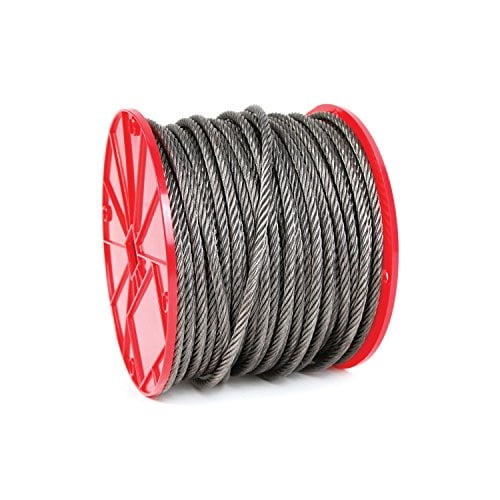 koch industries 019292 6 x 19 wire rope, fiber core 3/8-inch by 250-feet, 11-inch reel