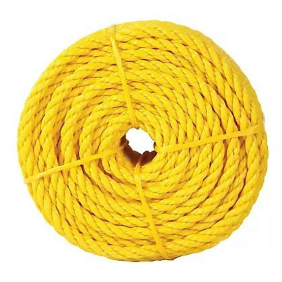 Koch Industries 5001636 Yellow Polypropylene Twisted Rope, 1/2" x 100 ft.