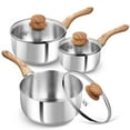 thumbnail image 1 of Koch Systeme CS 1.5+2+3QT Stainless Steel Saucepan Set with Bakelite Handle, 1 of 8