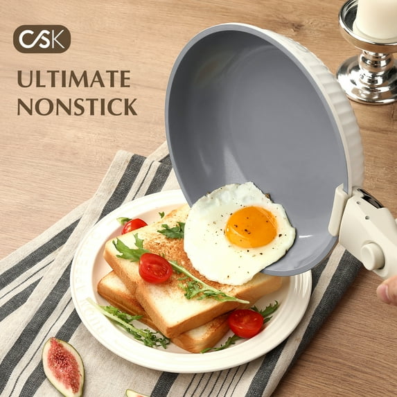 Koch Systeme CS 10-Piece Nonstick Cookware Set with Removable Handle,Nonstick Pots and Pans Set, Dishwasher and Oven Safe