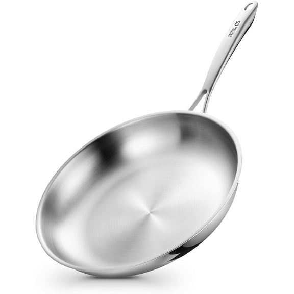 Koch Systeme CS 12 inch Tri-Ply Stainless Steel Frying Pan, Chef's Pan Dishwasher and Oven Safe