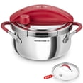 thumbnail image 1 of Koch Systeme CS Small Pressure Cooker Stainless Steel 3.2 Quart, Olla de Presion, 18/10 Stainless Steel Pressure Cooker with Glass Lid, One-Hand Locking, Induction Compatible, 1 of 9