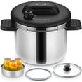 thumbnail image 1 of Koch Systeme CS 8.5 Quart Stainless Steel Stovetop Pressure Cooker, 3 PSI Settings Pressure Cooker, Save 70% Time, Induction Compatible, 1 of 14