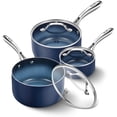 thumbnail image 1 of Koch Systeme CS Nonstick Saucepan Set with Lids, 1+2+3QT Cookware Set with Ceramic Nonstick Coating, Oven Safe, Fast and Even Heating, Gradient Blue, 1 of 9