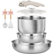Koch Systeme CS Stainless Steel Cookware Set 7pcs with Detachable Handle
