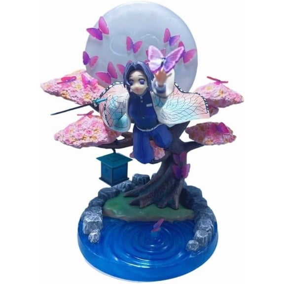 Kochou Shinobu, Moon Scene Kochou Shinobu Anime Figures 31cm/12.2inch PVC Character Figurine Model Handicrafts for Anime Fans Gift