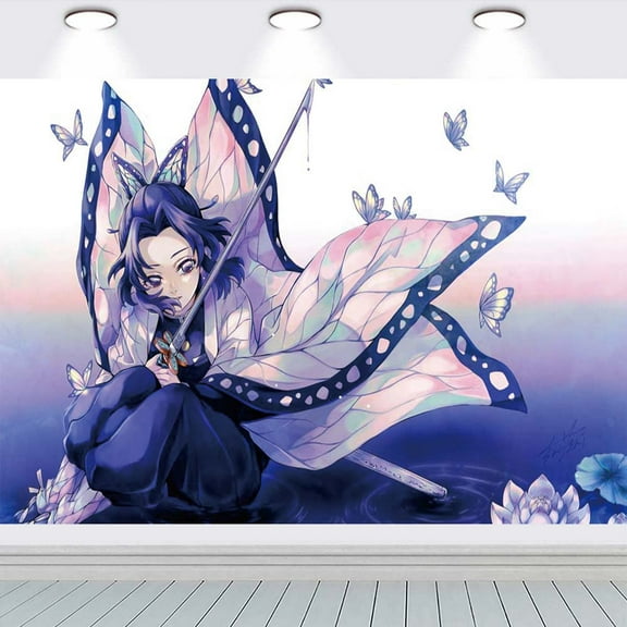 Kochou Shinobu school Poster Wall Decor Birthday Banner Backdrop Background Party Supplies Taspestry
