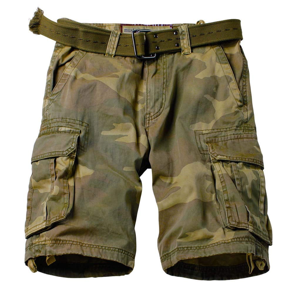 Kocthomy Men's Cargo Shorts Relaxed Fit Camo Short Outdoor MultiPocket