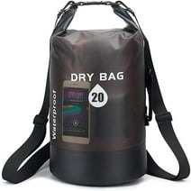 Kocwell 10L/20L Waterproof Dry Bag，Dry Storage Bag Backpack with Kayaking, Beach, Rafting, Boating, Hiking, Camping and Fishing (Black)