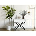 thumbnail image 1 of Koda 23" White End Side Table with Glass Top, Drawer & Metal Base, 1 of 6