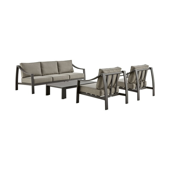Koda Aluminum Outdoor Sofa in Brown
