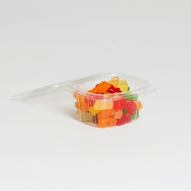 Koda Cup 6 oz. RPET Clear Hinged Deli Meal Prep Fruit Salad Display ...