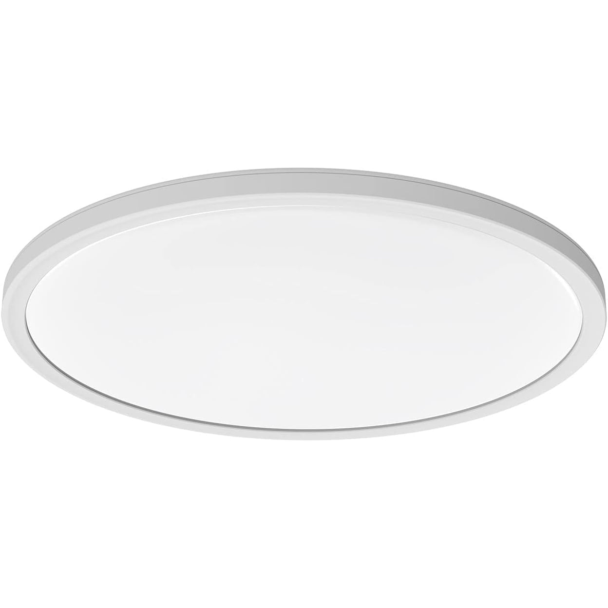 White Round LED Flush Mount Ceiling Light with Acrylic Shade