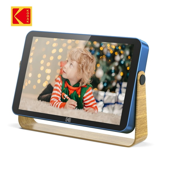 Kodak 10.1-inch WIFI Digital Photo Frame, G+G Touch Screen, Long Lasting Battery, Portable - Blue