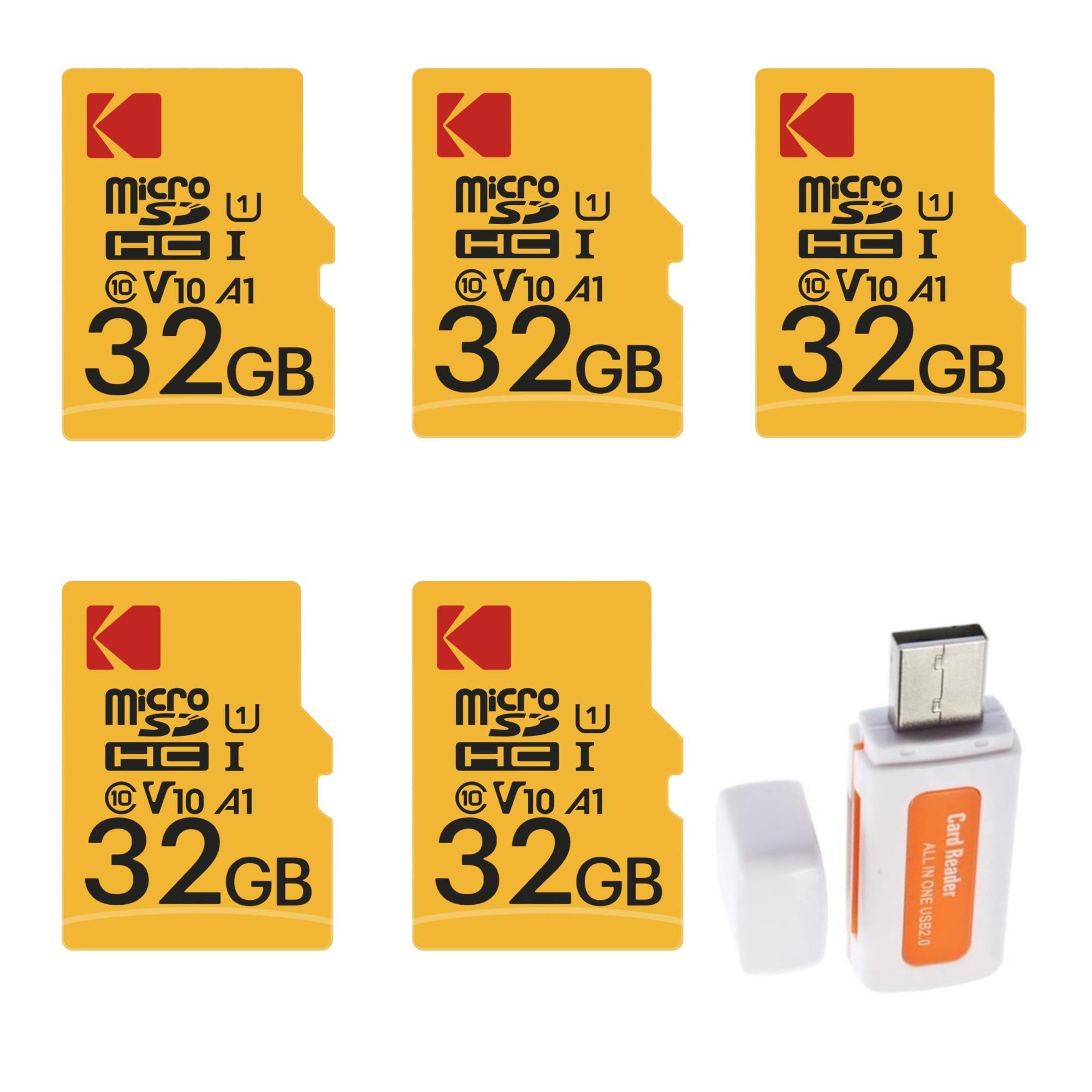 Kodak 32GB Class 10 UHS-I U1 microSDHC Card with Adapter (5-pack