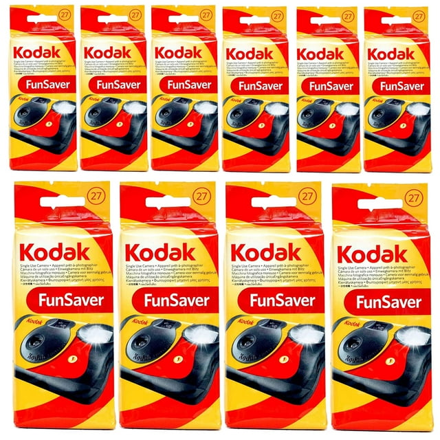 Kodak 35mm ISO800 Disposable Camera w/ Flash (27 Exp, 10 Pack)